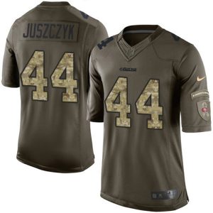 Delightful 49ers #44 Kyle Juszczyk Green Youth Stitched NFL Limited 2015 Salute To Service Jersey