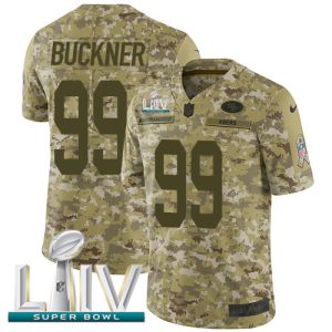 Amazing 49ers #99 DeForest Buckner Camo Super Bowl LIV 2020 Youth Stitched NFL Limited 2018 Salute To Service Jersey