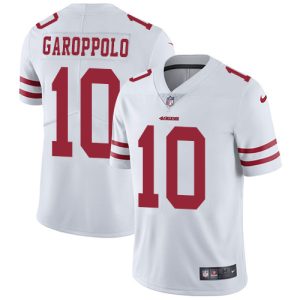 Exceptional 49ers #10 Jimmy Garoppolo White Youth Stitched NFL Vapor Untouchable Limited Jersey