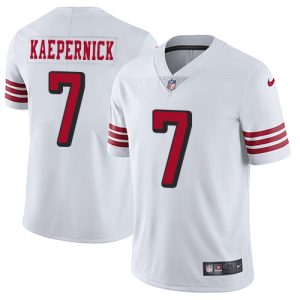 Premium 49ers #7 Colin Kaepernick White Rush Youth Stitched NFL Vapor Untouchable Limited Jersey