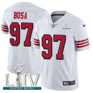 Outstanding 49ers #97 Nick Bosa White Super Bowl LIV 2020 Rush Youth Stitched NFL Vapor Untouchable Limited Jersey