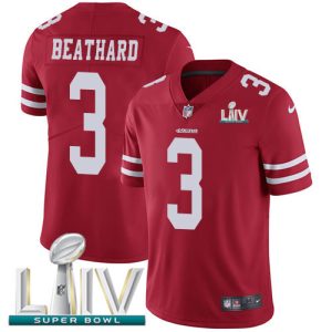 Amazing 49ers #3 C.J. Beathard Red Super Bowl LIV 2020 Team Color Youth Stitched NFL Vapor Untouchable Limited Jersey