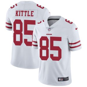 Premium 49ers #85 George Kittle White Youth Stitched NFL Vapor Untouchable Limited Jersey