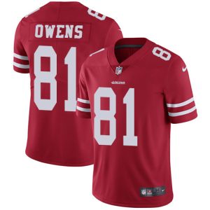 Premium 49ers #81 Terrell Owens Red Team Color Youth Stitched NFL Vapor Untouchable Limited Jersey