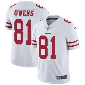Outstanding 49ers #81 Terrell Owens White Youth Stitched NFL Vapor Untouchable Limited Jersey