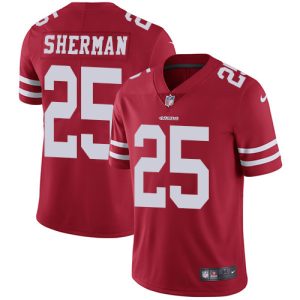 Delightful 49ers #25 Richard Sherman Red Team Color Youth Stitched NFL Vapor Untouchable Limited Jersey