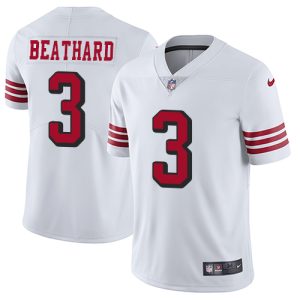 High - quality 49ers #3 C.J. Beathard White Rush Youth Stitched NFL Vapor Untouchable Limited Jersey