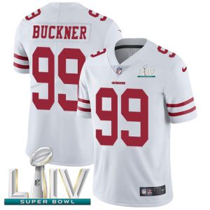 Outstanding 49ers #99 DeForest Buckner White Super Bowl LIV 2020 Youth Stitched NFL Vapor Untouchable Limited Jersey
