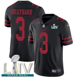Superb 49ers #3 C.J. Beathard Black Super Bowl LIV 2020 Alternate Youth Stitched NFL Vapor Untouchable Limited Jersey