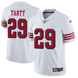 Premium 49ers #29 Jaquiski Tartt White Rush Youth Stitched NFL Vapor Untouchable Limited Jersey