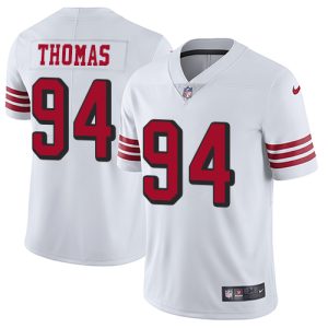 Superb 49ers #94 Solomon Thomas White Rush Youth Stitched NFL Vapor Untouchable Limited Jersey