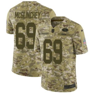 Outstanding 49ers #69 Mike McGlinchey Camo Youth Stitched NFL Limited 2018 Salute to Service Jersey