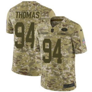 Finest 49ers #94 Solomon Thomas Camo Youth Stitched NFL Limited 2018 Salute to Service Jersey