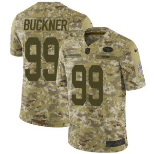 High - quality 49ers #99 DeForest Buckner Camo Youth Stitched NFL Limited 2018 Salute to Service Jersey