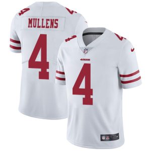 Finest 49ers #4 Nick Mullens White Youth Stitched NFL Vapor Untouchable Limited Jersey