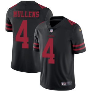 Outstanding 49ers #4 Nick Mullens Black Alternate Youth Stitched NFL Vapor Untouchable Limited Jersey