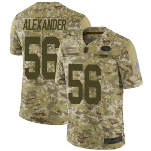 Impressive 49ers #56 Kwon Alexander Camo Youth Stitched NFL Limited 2018 Salute to Service Jersey