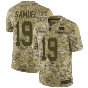 Premium 49ers #19 Deebo Samuel Camo Youth Stitched NFL Limited 2018 Salute to Service Jersey