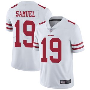 Superb 49ers #19 Deebo Samuel White Youth Stitched NFL Vapor Untouchable Limited Jersey
