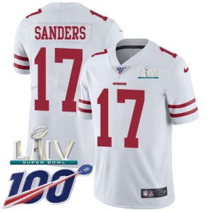 Fantastic 49ers #17 Emmanuel Sanders White Super Bowl LIV 2020 Youth Stitched NFL 100th Season Vapor Limited Jersey