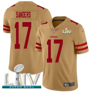 Amazing 49ers #17 Emmanuel Sanders Gold Super Bowl LIV 2020 Youth Stitched NFL Limited Inverted Legend Jersey