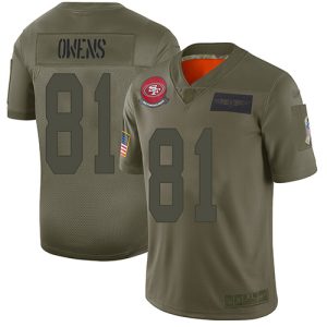 Amazing 49ers #81 Terrell Owens Camo Youth Stitched NFL Limited 2019 Salute to Service Jersey