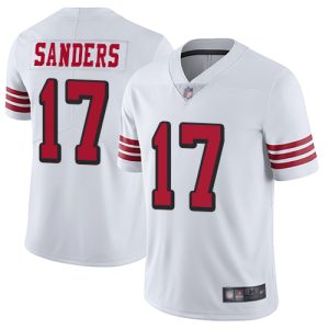 Premium 49ers #17 Emmanuel Sanders White Rush Youth Stitched NFL Vapor Untouchable Limited Jersey