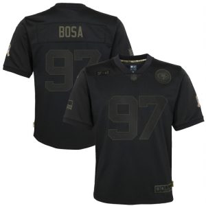 Premium San Francisco 49ers #97 Nick Bosa Youth 2020 Salute to Service Game Jersey Black