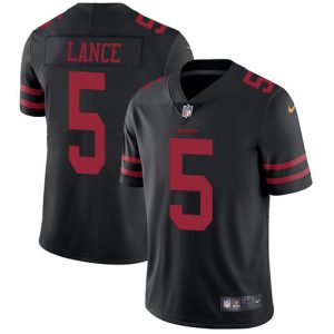 Amazing San Francisco 49ers #5 Trey Lance Black Alternate Youth Stitched NFL Vapor Untouchable Limited Jersey