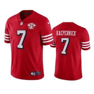 High - quality 49ers #7 Colin Kaepernick Red Rush Youth 75th Anniversary Stitched NFL Vapor Untouchable Limited Jersey