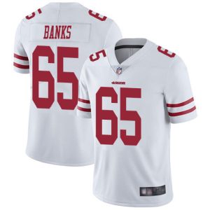 Amazing 49ers #65 Aaron Banks White Youth Stitched NFL Vapor Untouchable Limited Jersey