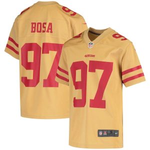 High - quality San Francisco 49ers #97 Nick Bosa Youth Gold Inverted Game Jersey