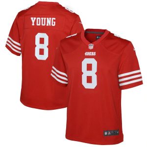 Premium San Francisco 49ers #8 Steve Young Scarlet Youth 2022-23 NFL Game Jersey