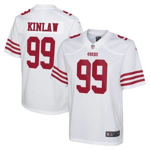 Outstanding San Francisco 49ers #99 Javon Kinlaw White Youth 2022-23 NFL Game Jersey