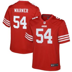 Outstanding San Francisco 49ers #54 Fred Warner Scarlet Youth 2022-23 NFL Game Jersey