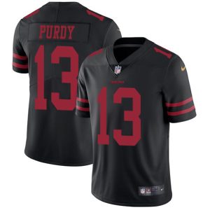 Delightful 49ers #13 Brock Purdy Black Alternate Youth Stitched NFL Vapor Untouchable Limited Jersey