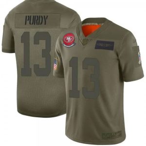 High - quality San Francisco 49ers #13 Brock Purdy Camo Youth Stitched NFL Limited 2019 Salute To Service Jersey