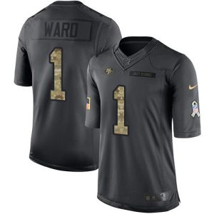 Fantastic 49ers #1 Jimmie Ward Black Youth Stitched NFL Limited 2016 Salute to Service Jersey