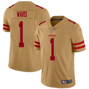 High - quality 49ers #1 Jimmie Ward Gold Youth Stitched NFL Limited Inverted Legend Jersey