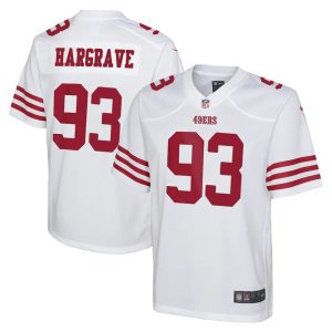 High - quality San Francisco 49ers #93 Javon Hargrave White Youth 2022-23 NFL Game Jersey