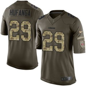 Delightful 49ers #29 Talanoa Hufanga Green Youth Stitched NFL Limited 2015 Salute To Service Jersey