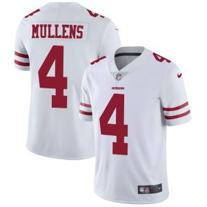 High - quality 49ers #4 Nick Mullens White Men's Stitched NFL Vapor Untouchable Limited Jersey