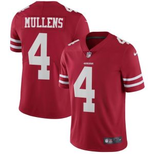 Premium 49ers #4 Nick Mullens Red Team Color Men's Stitched NFL Vapor Untouchable Limited Jersey