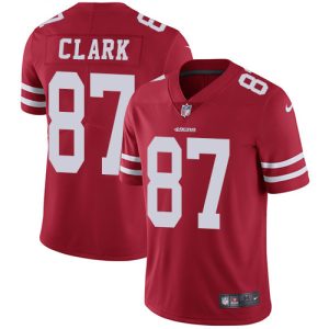 Superb 49ers #87 Dwight Clark Red Team Color Men's Stitched NFL Vapor Untouchable Limited Jersey