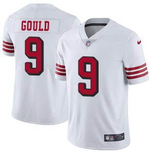 Delightful 49ers #9 Robbie Gould White Rush Men's Stitched NFL Vapor Untouchable Limited Jersey