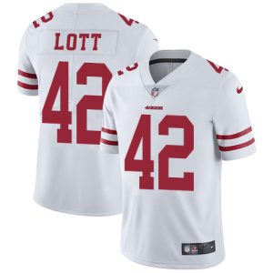 Exceptional 49ers #42 Ronnie Lott White Men's Stitched NFL Vapor Untouchable Limited Jersey
