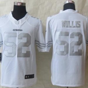 Outstanding 49ers #52 Patrick Willis White Men's Stitched NFL Limited Platinum Jersey