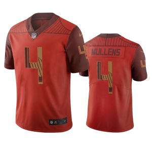 High - quality San Francisco 49ers #4 Nick Mullens Orange Vapor Limited City Edition NFL Jersey