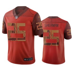 Exceptional San Francisco 49ers #25 Richard Sherman Orange Vapor Limited City Edition NFL Jersey