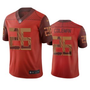 Premium San Francisco 49ers #26 Tevin Coleman Orange Vapor Limited City Edition NFL Jersey